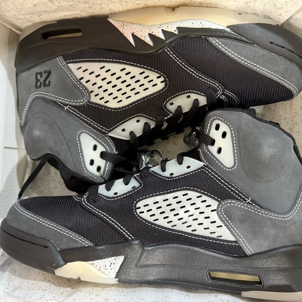 Jordan Black and Gray Sneakers